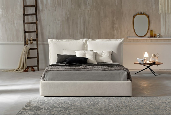 Nowoczesny hotelowy design łóżko XXL, luksusowe łóżka, styl podwójny tekstylia 180x200cm, tkanina.