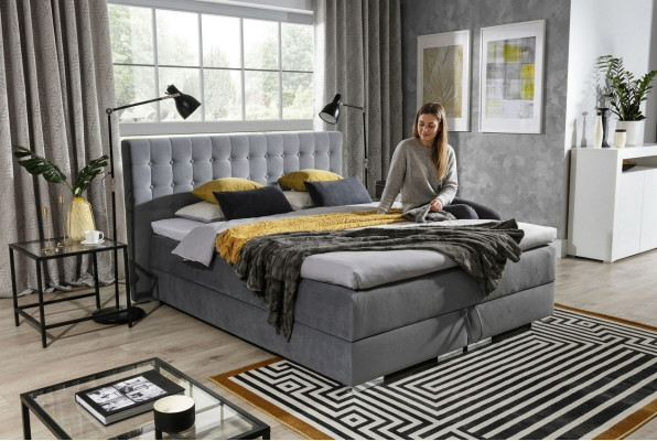 Chesterfield Design łóżko Tekstylia Welurowe Tapicerowane Welurowe Luksusowe Łóżka Sypialniane Nowe