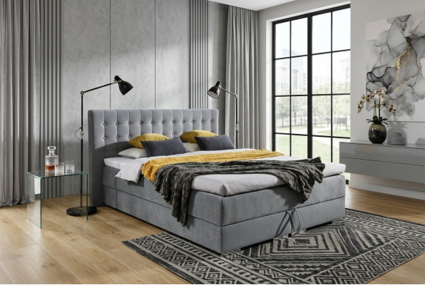 Chesterfield Design łóżko Tekstylia Welurowe Tapicerowane Welurowe Luksusowe Łóżka Sypialniane Nowe