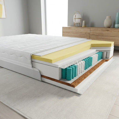 Materac Wysokiej jakości Materac Ortopedyczny 7 Strefowy Łóżko 90x200cm Łóżka Nowe