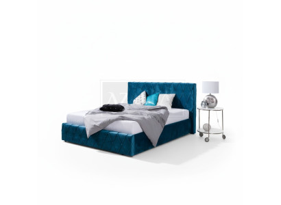 Łóżko tapicerowane Design luksusowe, podwójne łóżka hotelowe małżeńskie 160 x 200 cm sypialnia aksamitna