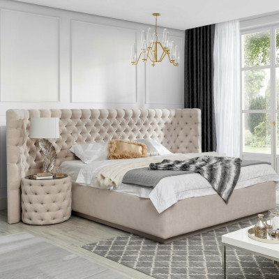 Chesterfield Łóżko Luxury Sypialnia Hotel Deko Podkładka łóżka z przyciskami