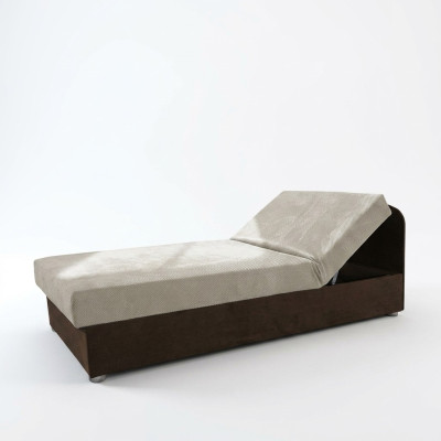 Łóżko Łóżka Drewno Skóra 80x200cm Wyściełane Małżeńskie Design Skórzane Hotelowe Meble Boxspring