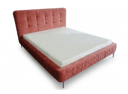 Nowoczesne łóżka drewniane skórzane 180x200cm tapicerowane łóżko małżeńskie design skórzany łóżko hotelowe różowe nowe.