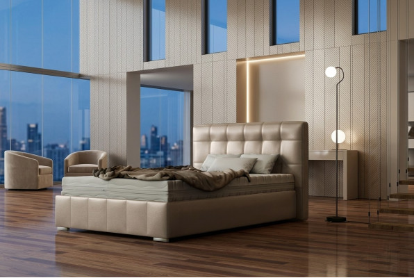 Klasyczne łóżko w nowoczesnym stylu, drewniane łóżka hotelowe dwuosobowe sypialnia 160x200cm Nowe