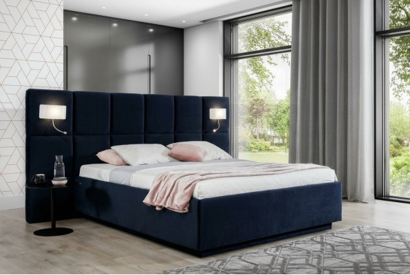 Sypialnia Design luksusowe łóżko 200x200 Texil z ramą łóżka podwójnego