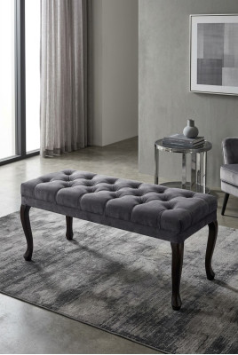 Hoker Fotel Telewizyjny Design Tapicerka Podnóżek Chesterfield Tkanina Nowy Ottomane