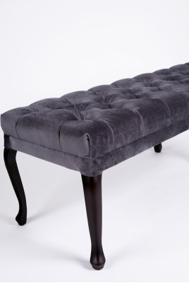 Hoker Fotel Telewizyjny Design Tapicerka Podnóżek Chesterfield Tkanina Nowy Ottomane