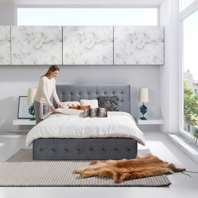 Luksusowa sypialnia łóżko tapicerowane Design Luksusowe podwójne łóżka hotelowe 140x200cm Nowe