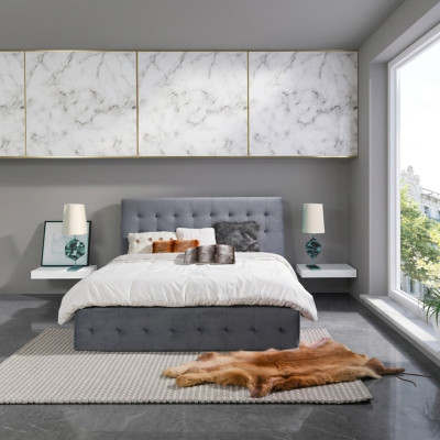 Luksusowa sypialnia łóżko tapicerowane Design Luksusowe podwójne łóżka hotelowe 140x200cm Nowe