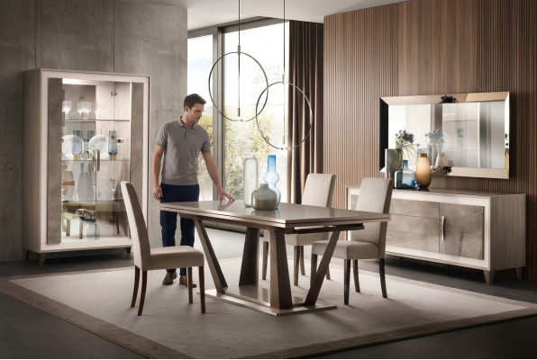 Klasyczny Design Stół obiadowy Meble w stylu włoskim Jasny Brąz