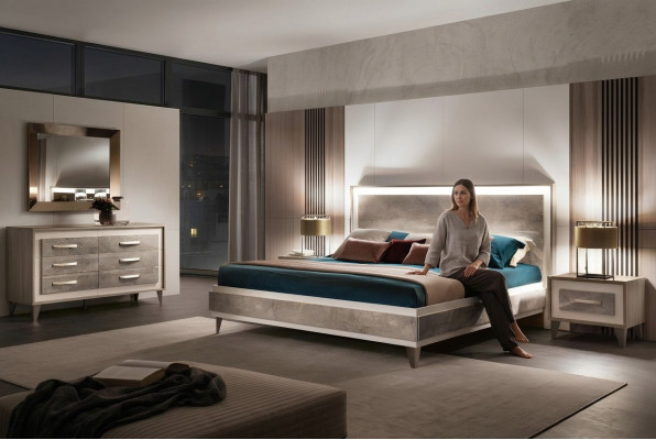 Łóżko Podkładka Design Luxury Double Hotel bed Marriage Sleep Pokój arredoclassic