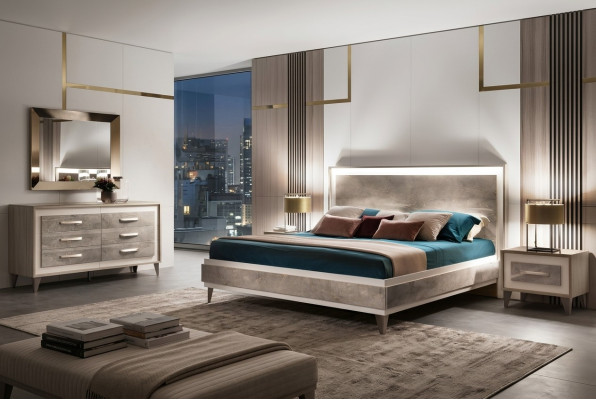 Łóżko Podkładka Design Luxury Double Hotel bed Marriage Sleep Pokój arredoclassic