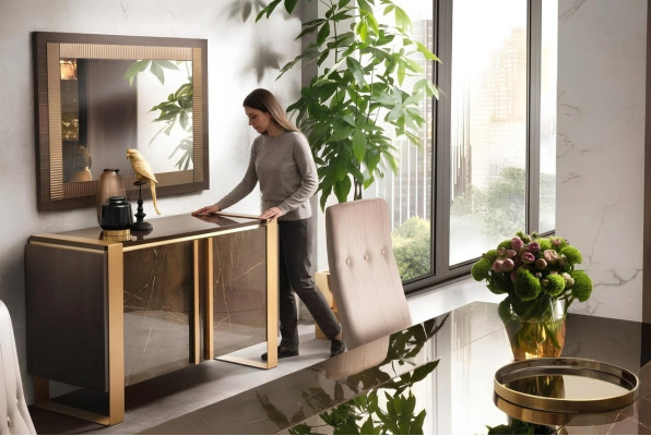 Kredens Designerska Kredens Side Low Board Szafa Wohn Pokój Deko Półka