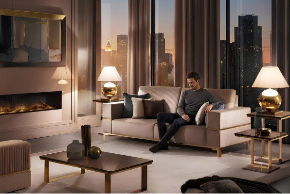 Szlachetny designerski stolik kawowy Stolik sofa salon Tabela stoły Stal nierdzewna