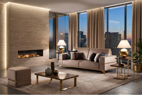 Szlachetny designerski stolik kawowy Stolik sofa salon Tabela stoły Stal nierdzewna