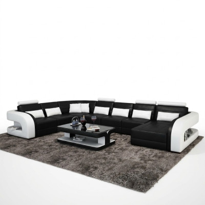 Big Żywy krajobraz Sofa z USB Couch Podkładka Narożnik Skóra Sofa Ustawić Kanapy !!