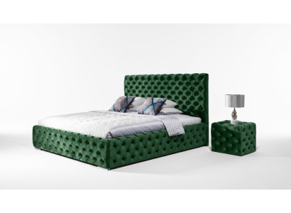 Łóżko Sypialnia Set Design Meble Nowoczesne luksusowe łóżko Chesterfield Green 140x200