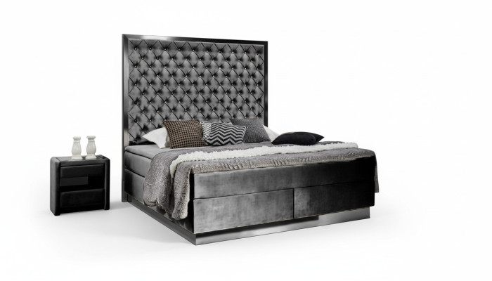 Łóżko skrzyniowe Materiał Meble łóżka Łóżko Włókiennicze Sypialnia Design Chesterfield