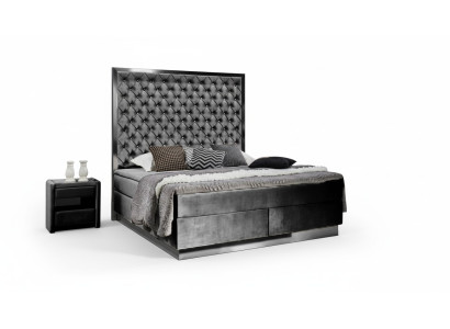 Łóżko skrzyniowe Materiał Meble łóżka Łóżko Włókiennicze Sypialnia Design Chesterfield