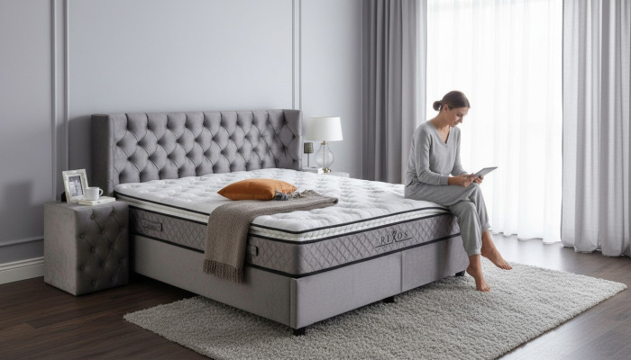 Rama łóżka Materiał Meble Luksusowe Nowoczesne łóżko Łóżko Włókiennicze Sypialnia Design