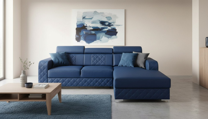 Narożnikowa kanapa Lform Skóra Moderne Meble Design Żywy krajobraz Couch Aksamit Material Włókienniczy