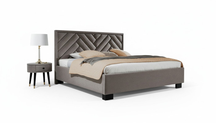 Łóżko 2x Stolik nocny 3 szt. Sypialnia Zestawy Design Luksusowe łóżko Kompletny zestaw