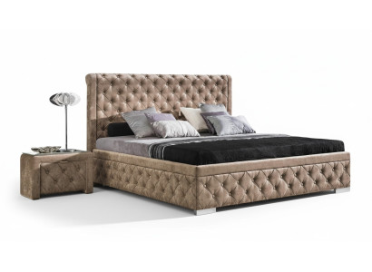 Łóżko 2x Stolik nocny 3 szt. Zestaw Sypialnia Luxury Design Meble Nowoczesne łóżko Nowość
