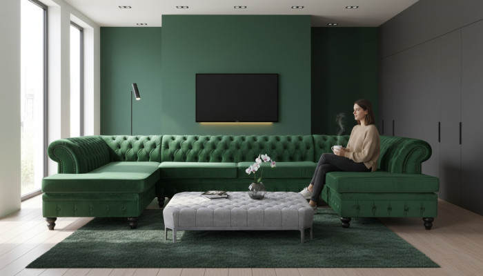 Nowoczesny design luksusowy stolik kawowy Włókienniczy Chesterfield Stolik do salonu Stoliki do kawy