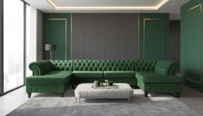 Nowoczesny design luksusowy stolik kawowy Włókienniczy Chesterfield Stolik do salonu Stoliki do kawy