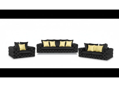 Chesterfield Design Living Room Zestaw sofowy Meble Kanapa 321 miejsce do siedzenia