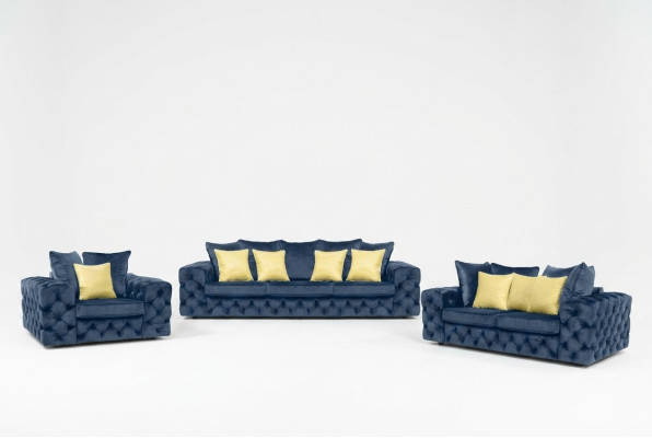 Luksusowa 4 miejsce do siedzenia Sofa Podkładka Sofa Skóra Materiał Włókienniczy Kanapy Ustawić trzymiejscowe