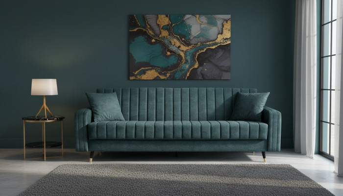 Trzyosobowa Materiał Salon Różowy Design Sofa Sofy Aksamit xxl duża Podkładka Kanapy