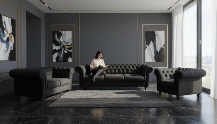 Zestaw sofowy Chesterfield Design Living Room Meble Kanapa 321 miejsca do siedzenia Kanapy Sofy