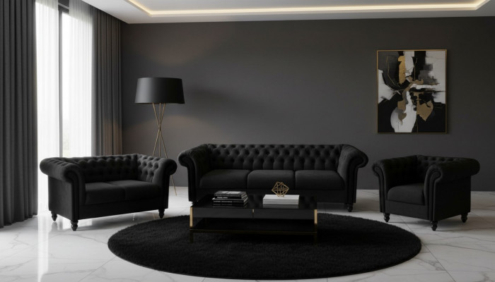 Zestaw sofowy Chesterfield Design Living Room Meble Kanapa 321 miejsca do siedzenia Kanapy Sofy