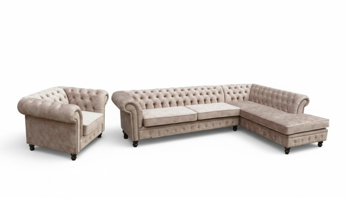 Chesterfield Classic Meble do salonu Narożnikowa kanapa Sofa Kanapa Podkładka