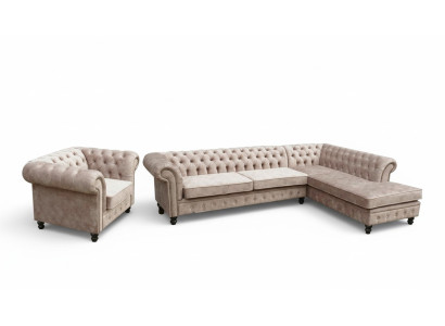 Chesterfield Classic Meble do salonu Narożnikowa kanapa Sofa Kanapa Podkładka