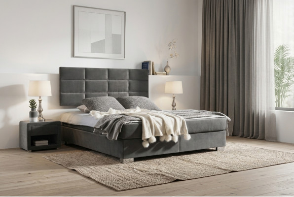 Łóżko z materacem sprężynowym podwójne łóżko luksusowe Sypialnia designerskie podwójne łóżka 160x200 Nowość