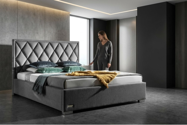 Designerskie Łóżko Włókiennicze Sypialnia Design Meble Luksusowe łóżko Podkładka Rama Nowość
