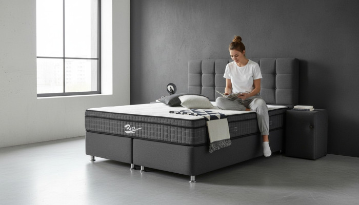 Łóżko skrzyniowe z materacem sprężynowym podwójne łóżko Sypialnia luksusowe designerskie łóżka podwójne 160x200 Nowość