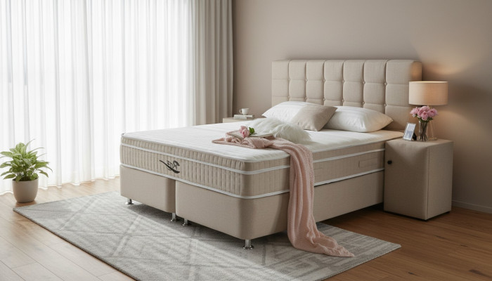 Noble box spring Zestaw 3-częściowy Stolik nocny Meble Luxus Sypialnia