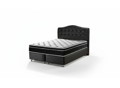 Łóżko Skóra Sypialnia Meble Luksusowe Nowoczesne łóżko Chesterfield Box Spring Nowość