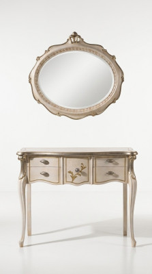 Meble Style Baroque Stół konsolowy Stolik ścienny Tabela Kredens Classic Prawdziwe drewno