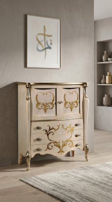Designerski Kredens Kredens Sypialnia Barokowy Kredens Kredens Drewno