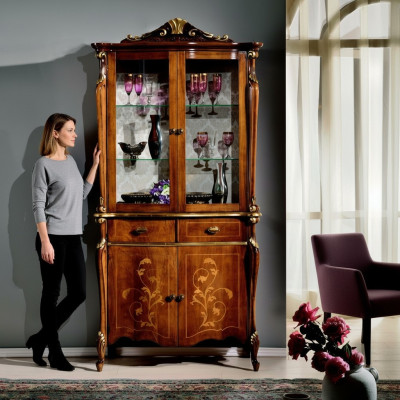 Meble Styl Klasyczny Gablota Salon Szafki Luksusowy Design Meble Włoskie Nowość