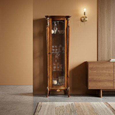 Schick Design Szafka Szklana Drewno Styl Klasyczny Barokowe Witryny Meble Włoskie Nowość