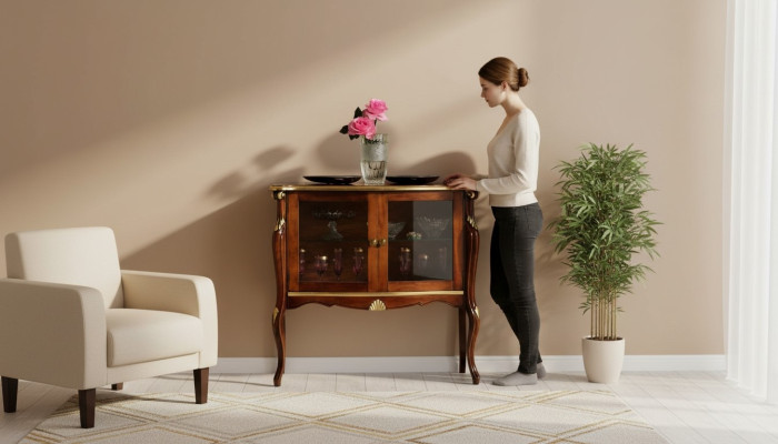 Meble Styl Klasyczny Gablota Salon Szafki Design Luksusowe Włoskie Meble Nowość