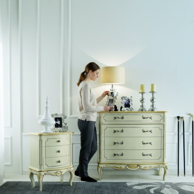 Design Meble Style Classic Luxury xxl Kredens Białe Drewno Luxury Italian