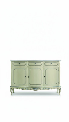Design Meble Style Classic Kredens Biały Komoda Drewno Włoskie