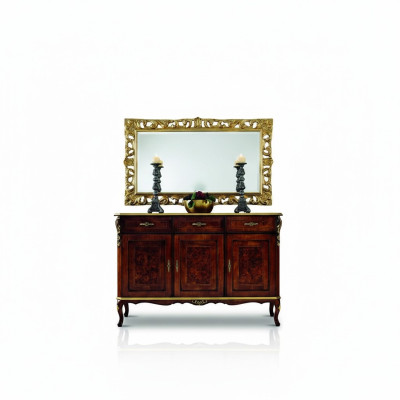 Design Meble Style Baroque 2-częściowy Kredens Lustro Drewno projektanta w stylu włoskim